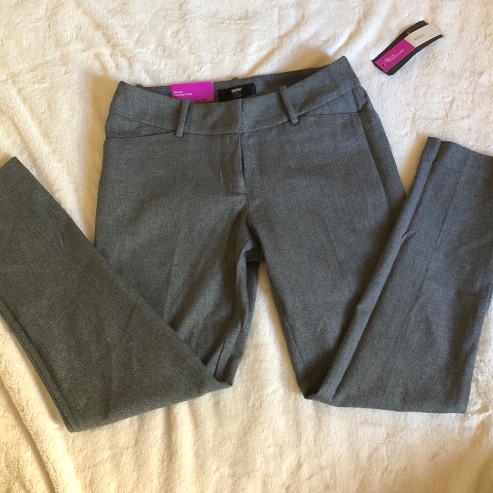 Gray ankle pants